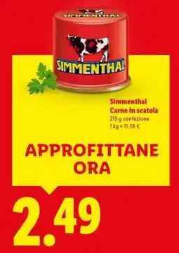 Lidl Simmenthal Carne in scatola offerta