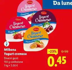 Lidl Milbona Yogurt cremoso offerta