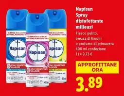 Lidl Napisan Spray disinfettante milleusi offerta