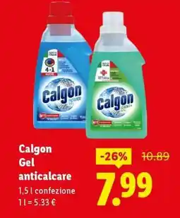 Lidl Calgon Gel anticalcare offerta