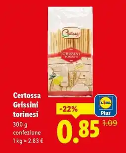 Lidl Certossa Grissini Torinesi offerta