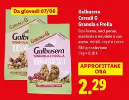 Lidl Galbusera Cereali G Granola e Frolla offerta