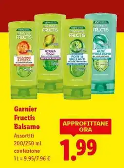Lidl Garnier Fructis Balsamo offerta