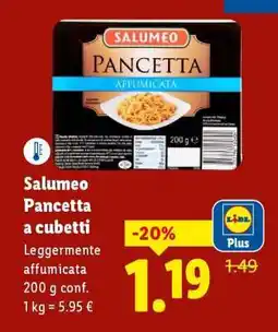 Lidl Salumeo Pancetta a cubetti offerta