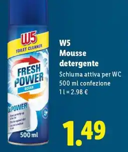 Lidl W5 Mousse detergente offerta
