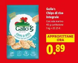 Lidl Gallo’s Chips di riso integrale offerta