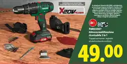 Lidl PARKSIDE Attrezzo multifunzione ricaricabile 3 in 1 offerta