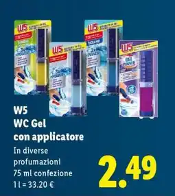 Lidl W5 WC Gel con applicatore offerta