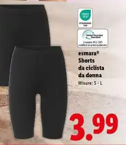 Lidl esmara Shorts da ciclista da donna offerta