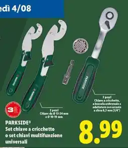 Lidl PARKSIDE Set chiave a cricchetto o set chiavi multifunzione universali offerta