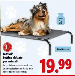 Lidl zoofari Lettino rialzato per animali offerta