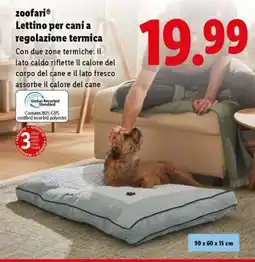 Lidl zoofari Lettino per cani a regolazione termica offerta