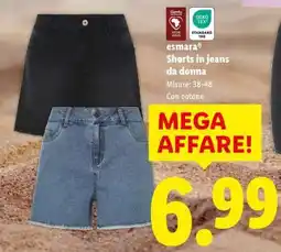 Lidl esmera Shorts in jeans da donna offerta
