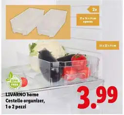 Lidl LIVARNO home Cestello organizer, 1 o 2 pezzi offerta