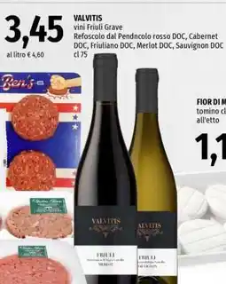 Famila VALVITIS vini Friuli Grave offerta
