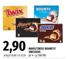 Famila MARS/TWIX/BOUNTY SNICKERS offerta