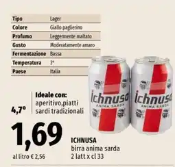 Famila ICHNUSA birra anima sarda offerta