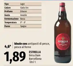 Famila ESTRELLA birra Dam Barcellona litri 1 offerta
