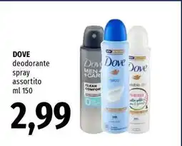 Famila DOVE deodorante spray assortito offerta