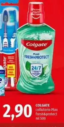 Famila COLGATE collutorio Plax fresh&protect ml 500 offerta
