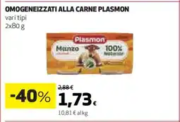 Coop Omogeneizzati alla carne Plasmon offerta