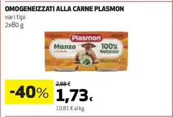 Coop Omogeneizzati alla carne Plasmon offerta