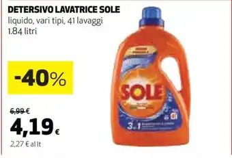 Coop Detersivo Lavatrice Sole offerta