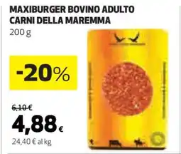 Coop MAXIBURGER BOVINO ADULTO CARNI DELLA MAREMMA offerta