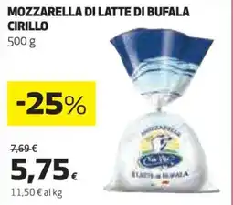Coop MOZZARELLA DI LATTE DI BUFALA CIRILLO offerta