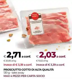Coop Prosciutto Cotto di Alta Qualità offerta
