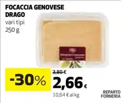 Coop FOCACCIA GENOVESE DRAGO offerta