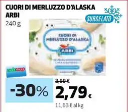 Coop CUORI DI MERLUZZO D’ALASKA ARBI offerta