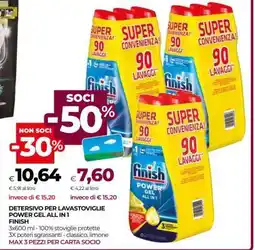 Coop Finish Power Gel All in 1 offerta