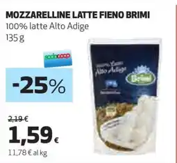 Coop MOZZARELLINE LATTE FIENO BRIMI offerta