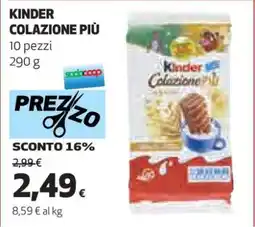 Coop KINDER COLAZIONE PIÙ offerta