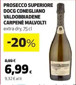 Coop PROSECCO SUPERIORE DOCG CONEGLIANO VALDOBBIADENE CARPENÈ MALVOLTI offerta