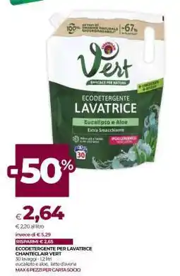 Coop ECODETERGENTE PER LAVATRICE CHANTECLAIR VERT offerta