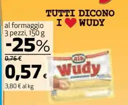 Coop Wudy al formaggio offerta