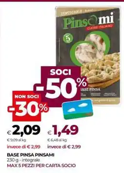 Coop BASE PINSA PINSAMI offerta