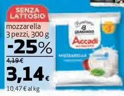 Coop mozzarella 3 pezzi, 300 g offerta