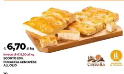 Coop Focaccia Genovese all'Olio offerta