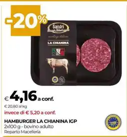 Coop HAMBURGER LA CHIANINA IGP offerta