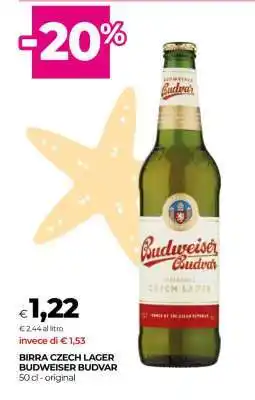 Coop BIRRA CZECH LAGER BUDWEISER BUDVAR offerta
