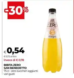 Coop BIBITA ZERO SAN BENEDETTO offerta