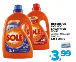 Coop Detersivo Liquido Lavatrice Sole offerta