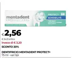 Coop DENTIFRICIO MENTADENT PROTECT+ offerta