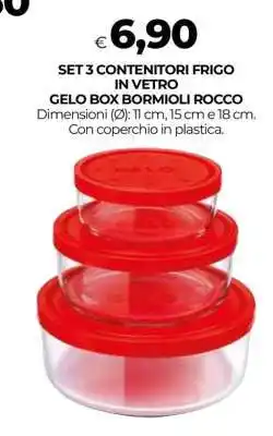 Coop SET 3 CONTENITORI FRIGO IN VETRO offerta