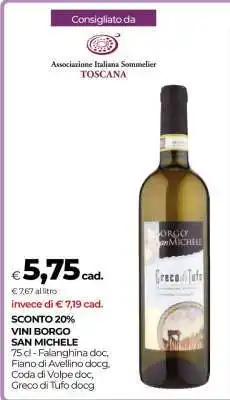 Coop VINI BORGO SAN MICHELE offerta