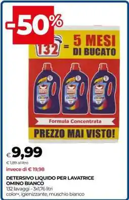 Coop Detersivo liquido per lavatrice Omino Bianco offerta