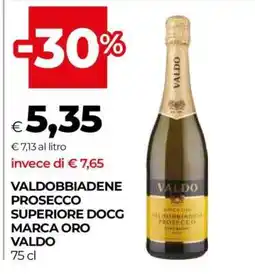 Coop Valdobbiadene Prosecco Superiore DOCG Marca Oro Valdo offerta